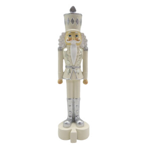Figurina Spargatorul de Nuci polirasina argintie bej 4x4x17 cm
