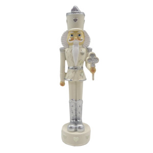 Figurina Spargatorul de Nuci polirasina bej argintie 4x4x17 cm