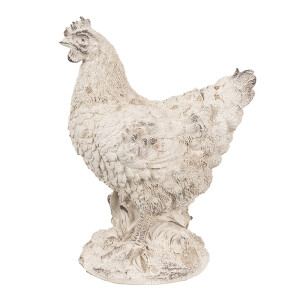 Figurina Gaina polirasina bej vintage 21x12x26 cm
