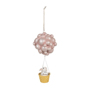 Iepuras in Balon Zburator polirasina multicolora 11x10x22 cm