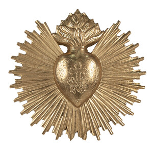 Decoratiune perete polirasina aurie 17x2x16 cm