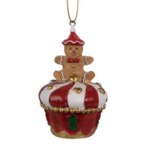 Set 6 ornamente brad Turta Dulce polirasina multicolora 5x8 cm