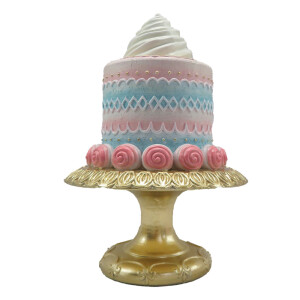 Decoratiune Tort polirasina multicolora 15x 22 cm