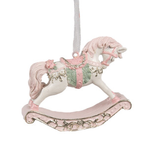 Set 6 ornamente brad Craciun polirasina multicolora 8x2x7 cm