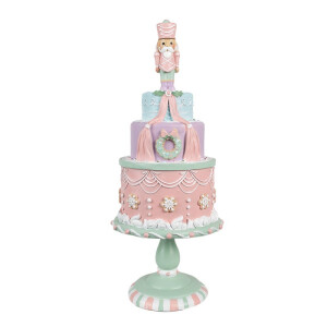 Figurina Tort Craciun polirasina multicolora 17x42 cm