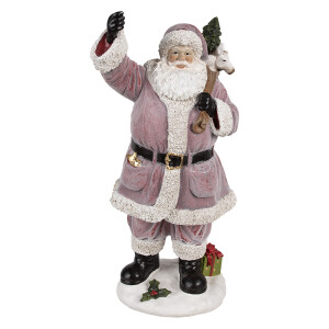 Figurina Mos Craciun polirasina multicolora 24x19x43 cm