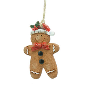 Set 4 ornamente brad Turta Dulce polirasina 6x1x8 cm