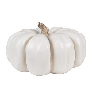 Dovleac decorativ polirasina alba maro 27x16 cm