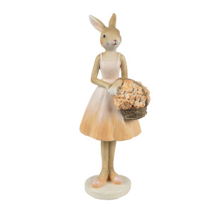 Figurina Iepuras Paste polirasina bej maro 9x6x21 cm