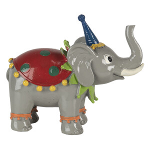 Figurina polirasina rosie gri Elefant 13x6x11 cm