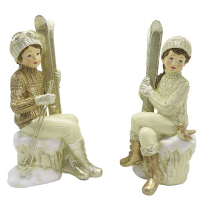 Set 2 figurine Copii polirasina 10x7x18 cm