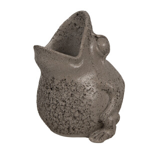 Ghiveci flori polirasina gri Broscuta 19x18x23 cm