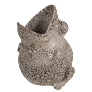 Ghiveci flori polirasina gri Broscuta 26x25x32 cm
