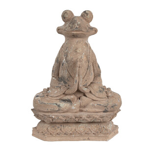 Figurina Broscuta polirasina maro 27x17x37 cm