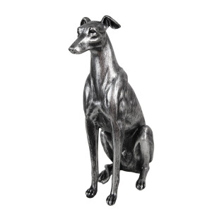 Figurina Catelus polirasina argintie 20x10x30 cm