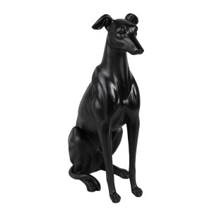 Figurina Catelus polirasina neagra 20x10x30 cm