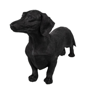 Figurina Catelus polirasina neagra 37x11x23 cm
