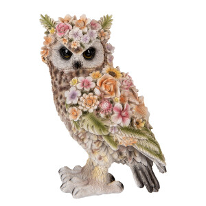 Figurina Bufnita polirasina multicolora 21x18x31 cm