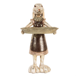 Figurina Iepuras Paste polirasina multicolora 15x15x29 cm
