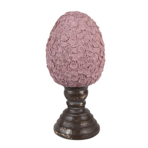 Ou decorativ Paste polirasina maro roz 13x28 cm