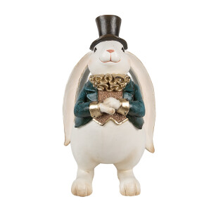 Figurina Iepuras Paste polirasina multicolora 14x13x23 cm