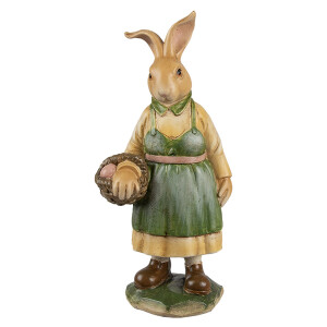Figurina Iepuras Paste polirasina multicolora 9x7x20 cm