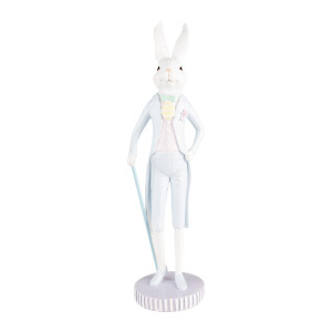 Figurina Iepuras Paste polirasina multicolor 10x40 cm