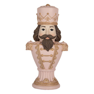 Figurina Spargatorul de Nuci polirasina roz maro auriu 16x10x30 cm