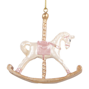 Set 2 ornamente brad Craciun polirasina multicolora 8x2x7 cm