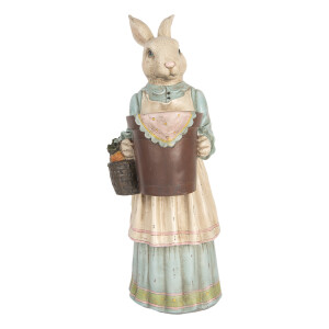 Figurina Iepuras Paste polirasina multicolora 23x17x46 cm
