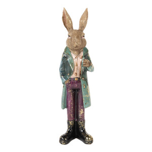 Figurina Iepuras Paste polirasina multicolora 7x6x24 cm