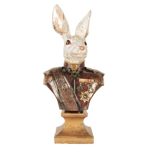 Figurina Iepuras Paste polirasina multicolora 23x16x50 cm