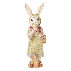 Figurina Iepuras Paste polirasina multicolora 7x6x21 cm
