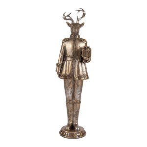 Figurina Craciun Ren polirasina aurie 11x10x38 cm