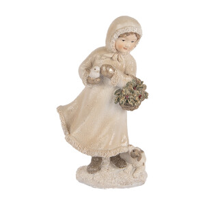 Figurina Fetita Craciun polirasina multicolora 10x7x17 cm