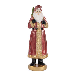 Figurina Mos Craciun polirasina multicolora 6x5x15 cm