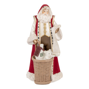 Figurina Mos Craciun polirasina multicolora 15x14x29 cm