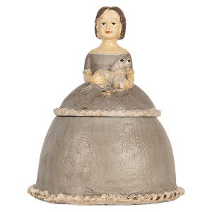 Figurina Femeie cu spatiu depozitare polirasina multicolora 19x16x22 cm