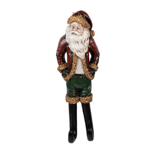 Figurina Mos Craciun polirasina multicolora 13x7x39 cm