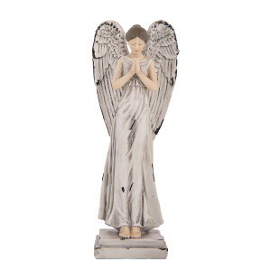 Figurina Inger polirasina gri alb 9x8x23 cm