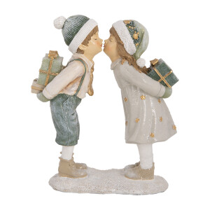 Figurina Craciun Copilasi polirasina multicolora 15x6x18 cm