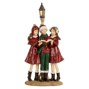Figurina Craciun Copilasi polirasina multicolora 14x9x28 cm