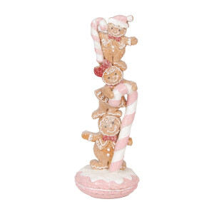 Figurina Craciun Turta Dulce polirasina multicolora 10x10x27 cm