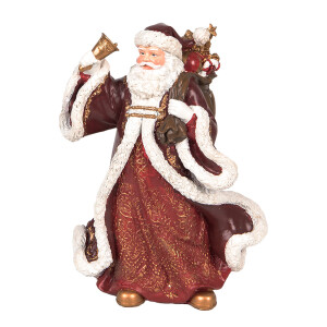 Figurina Mos Craciun polirasina multicolora 15x11x20 cm