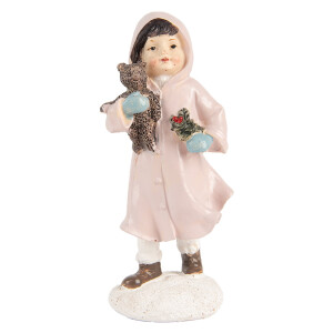 Figurina Craciun Fetita polirasina multicolora 6x4x12 cm
