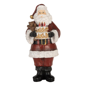 Figurina Mos Craciun polirasina multicolora 10x10x21 cm