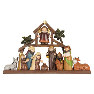 Figurina Nasterea Domnului polirasina multicolora 32x5x20 cm