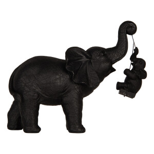 Figurina Elefanti polirasina neagra 20x8x18 cm