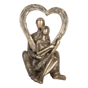 Figurina Cuplu polirasina aurie 11x10x15 cm