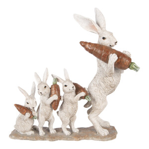 Figurina Iepurasi Paste polirasina multicolora 34x13x33 cm